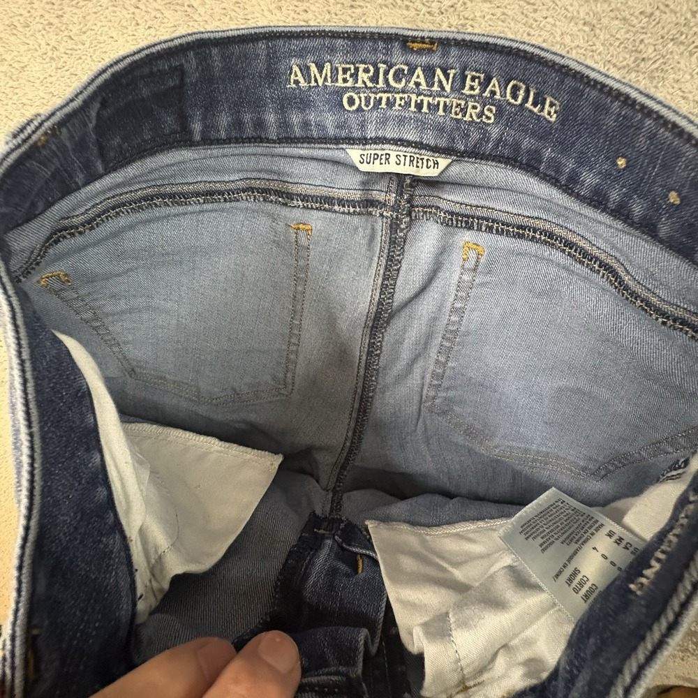 American Eagle Women's 0 Short (27x26.5) Blue Jegging Super Stretch Skinny Jeans - Picture 6 of 11